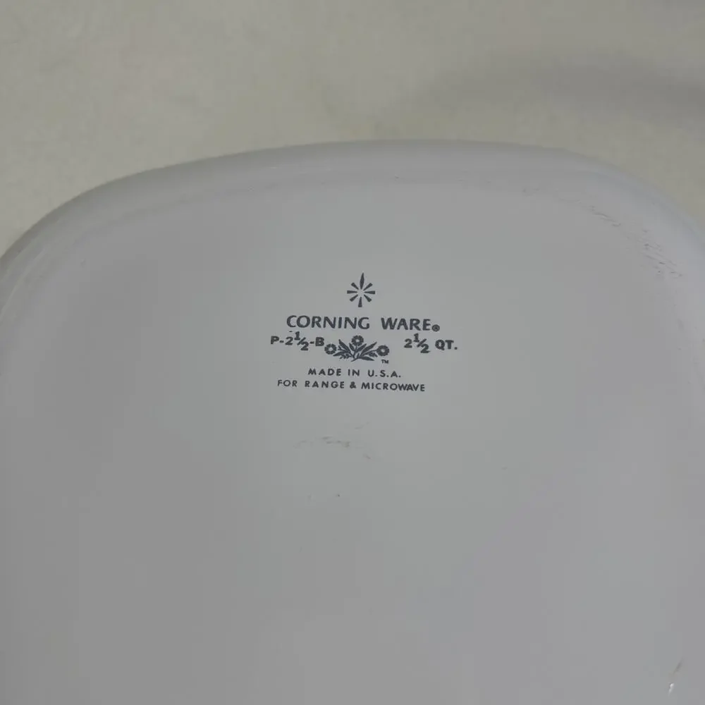 Corningware SHELL OIL Green Medallion 2 1/2 Qt, P-2 1/2-B Casseroles, NO LID